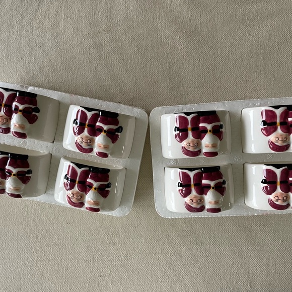 SET OF 8 Publix Season’s Greeters Santa and Mrs Claus napkin rings-NEW IN BOX! - Picture 2 of 8